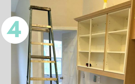 second day to paint your cabinet frames